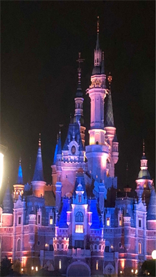 抖音迪士尼城堡烟花壁纸背景图
