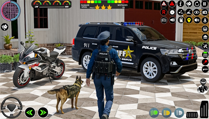 警车追逐游戏3D模拟